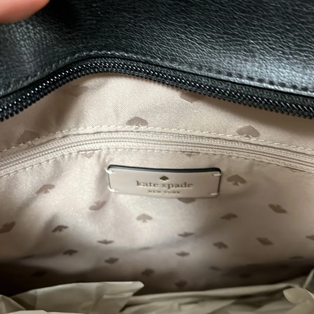 Kate Spade Harper Refined Grain Leather Tote Bag Black